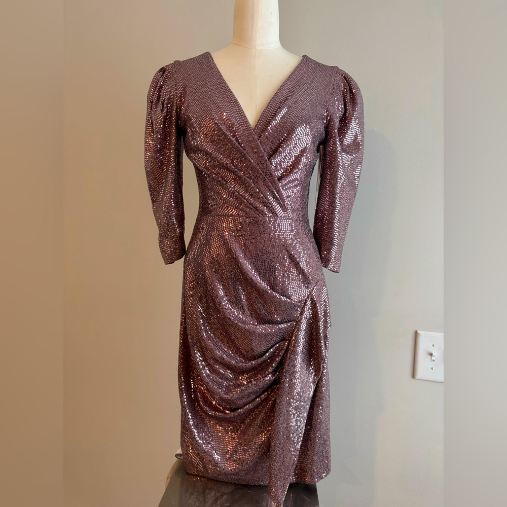 Rose Gold/Pink Aqua Brand- Formal New Years Eve cocktail dress